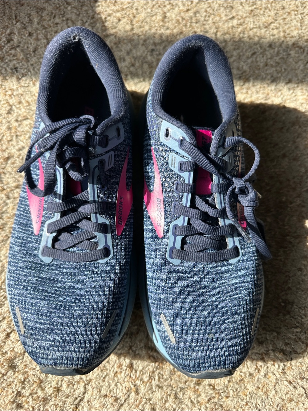 Brooks Running Shoes - Navy with Pink and Light Blue Accents - Picture 2 of 5